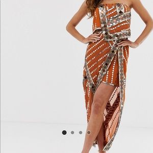 ASOS design bandeau midi dress